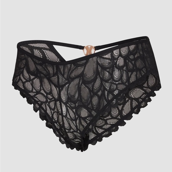 Savage X Fenty ‘savage not sorry’ lace cheeky panty in black caviar - Picture 3 of 3